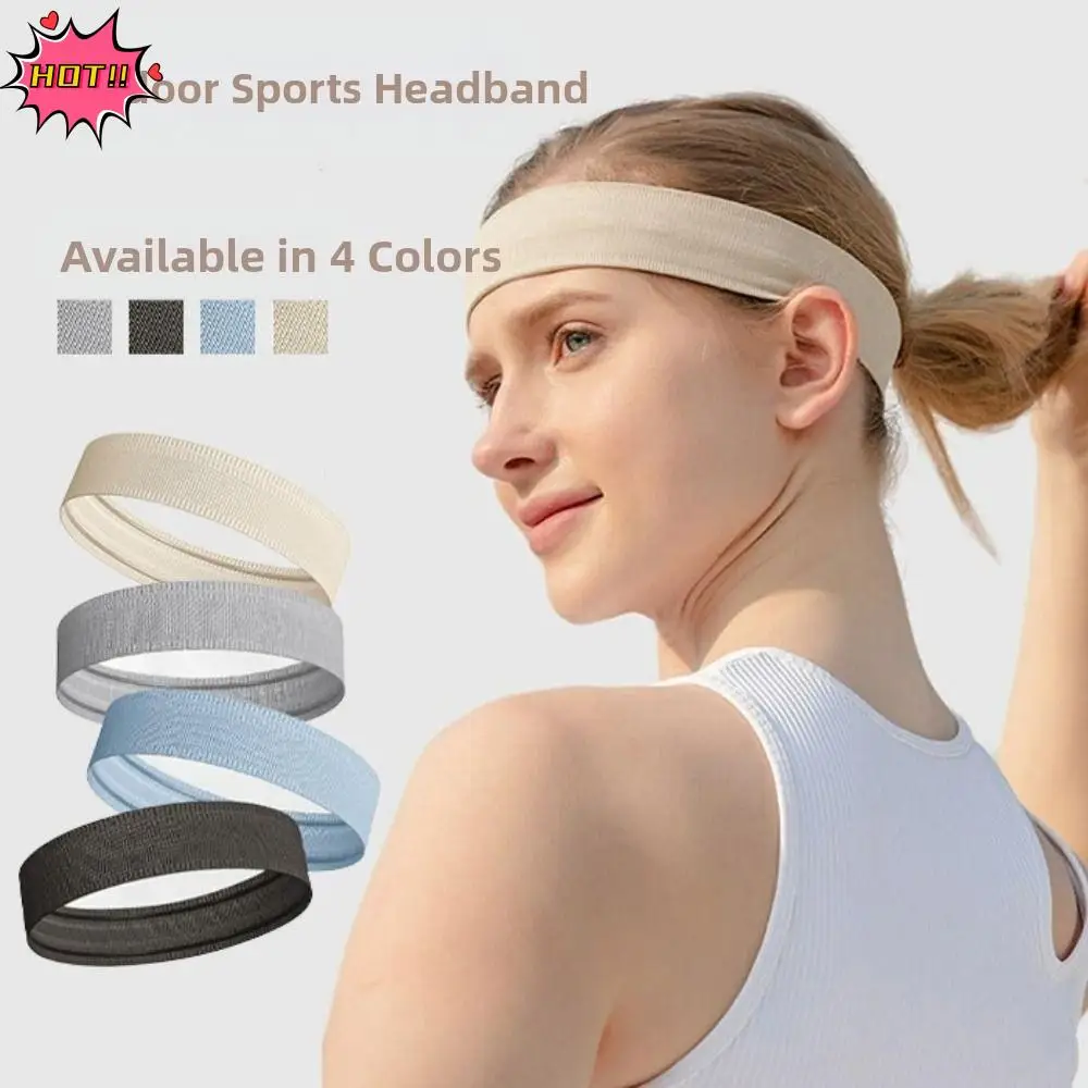 Silicone Seamless Elastic Sweatband Sweat Absorption Non Slip Sports Headband Moisture Wicking Hair Band Yoga Tennis Cycling