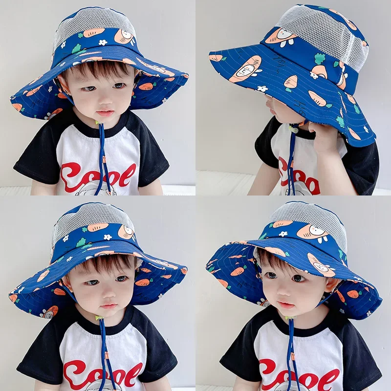 Baby Hat Sunshade Hat Summer Sun Hats Children's Visor Baby Mesh Breathable Fisherman Hat for Kids