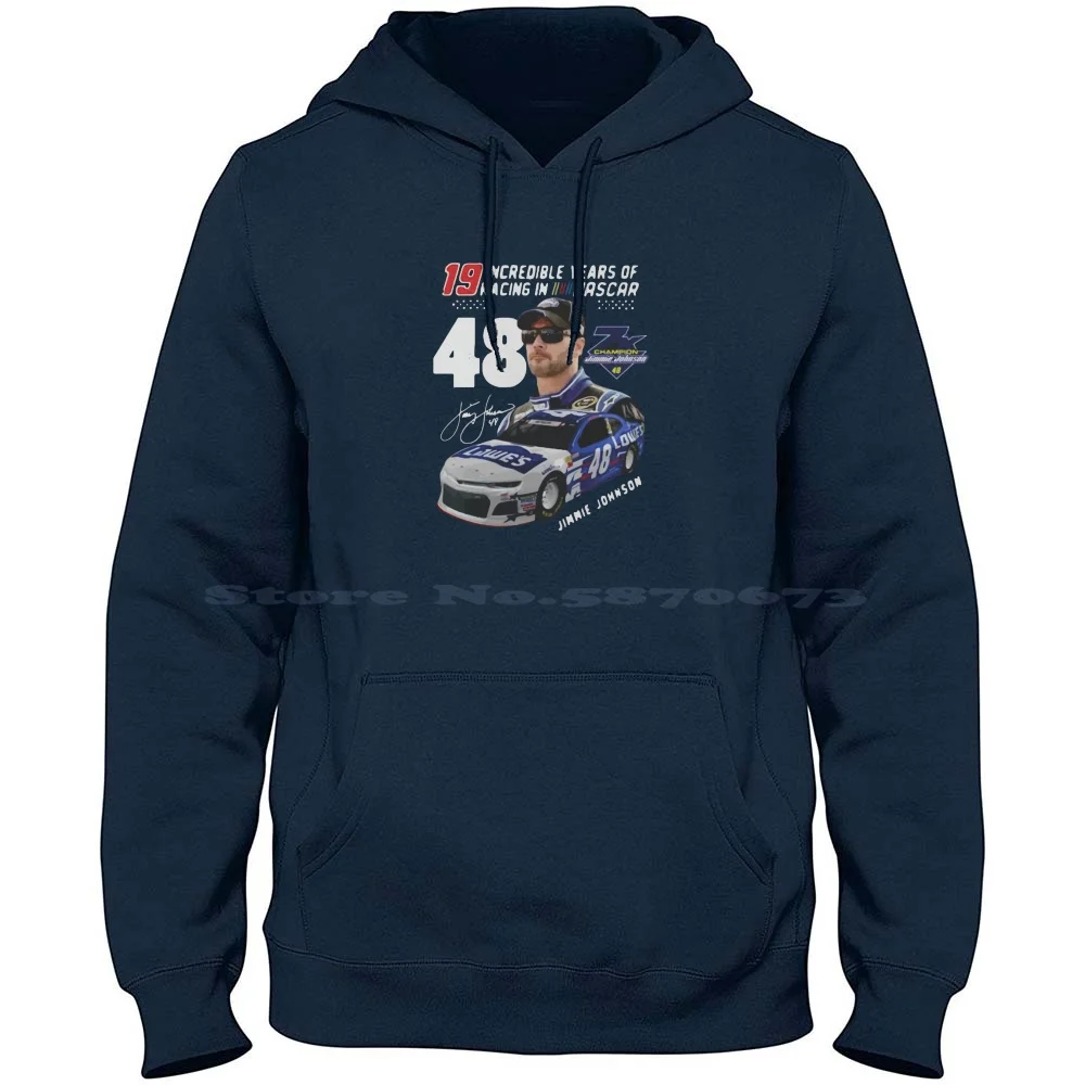 

19 Incredible Years Of Racing In Jimmie Johnson 48 Футболка с капюшоном из 100% хлопка 19 Incredible Years Of Racing In Jimmie Johnson