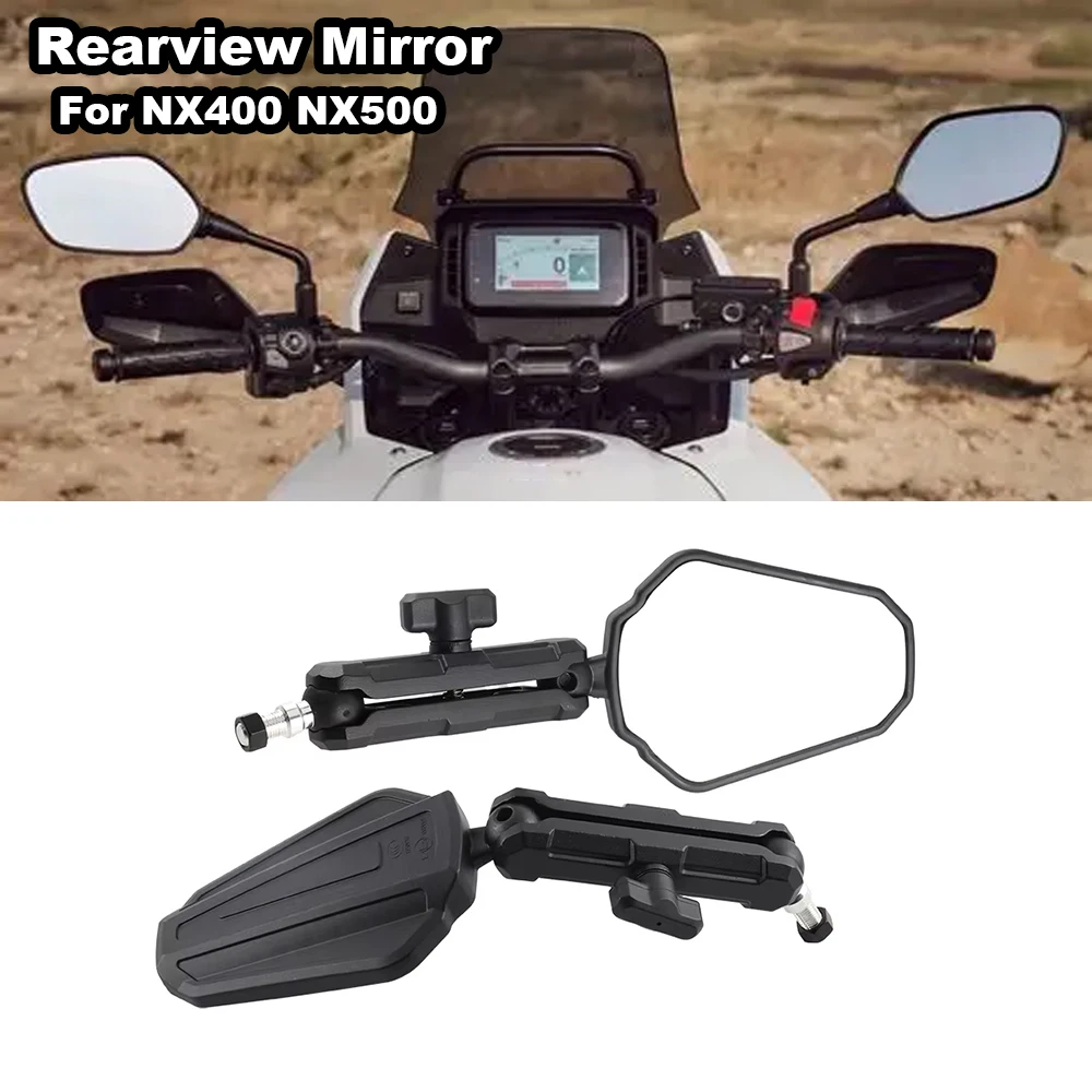 

For Honda NX400 NX 400 NX500 Nx 500 Adventure 2024 Motorcycle Adjustable 360 ° Rearview Mirrors Side Mirrors kit