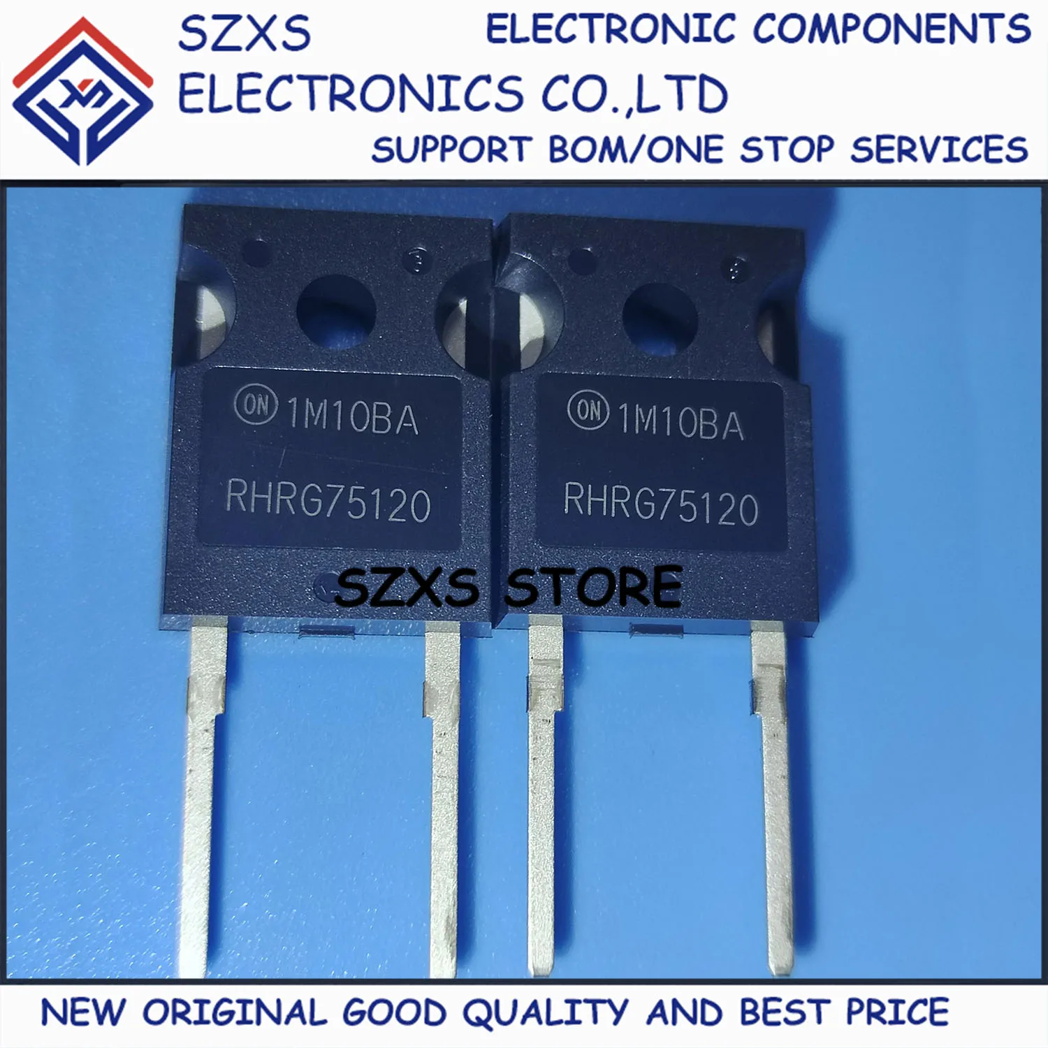 

New Original 10Pcs RHRG75120 TO-247 1200V 75A Powerful Fast Recovery Diode In Stock Electronic Components Good Quality
