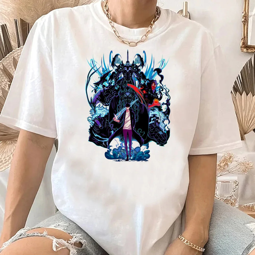 Solo Leveling shirt girl 2000s Digital streetwear Trendy aesthetic top tees kawaii Pop Culture Y2k 2000s korean clothes