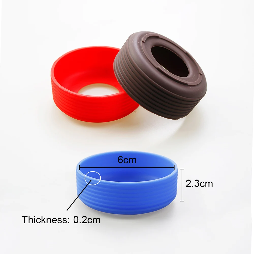 16 Colors 6.0CM Threaded Silicone Cup Bottom Cover Wear Resistant 60MM Cup Bottom Ring Coaster Sleeve Sheath Bottom Cover - Image 5