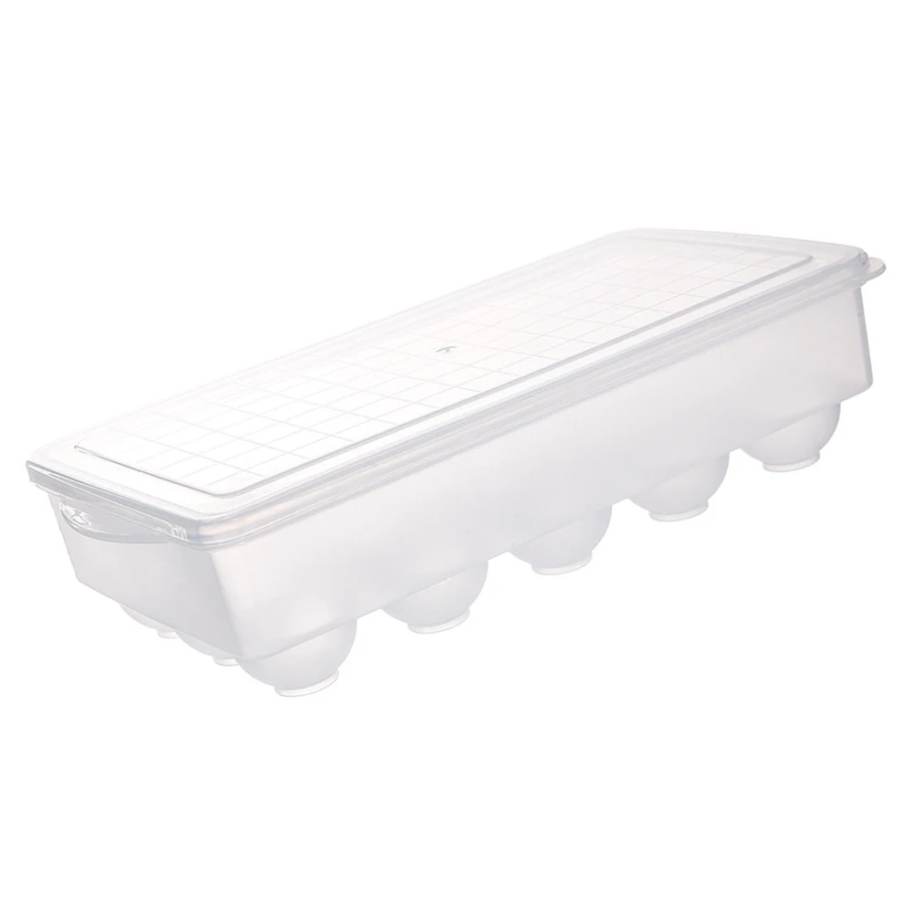 

1pc Household 15 Lattices Clear Plastic Storage Box Stackable Refrigerator Egg Tray With Lid Transparent Egg Organizer For