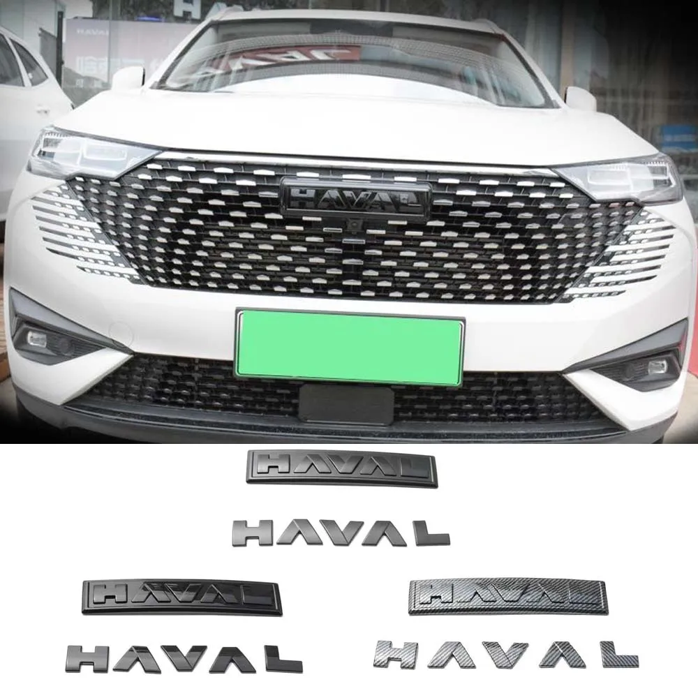 Front Grille Hood Logo Stickers For Haval H6 3rd DHT-PHEV H6 PHEV logo Front Rear Trunk Styling Emblem Paste Car Accessories