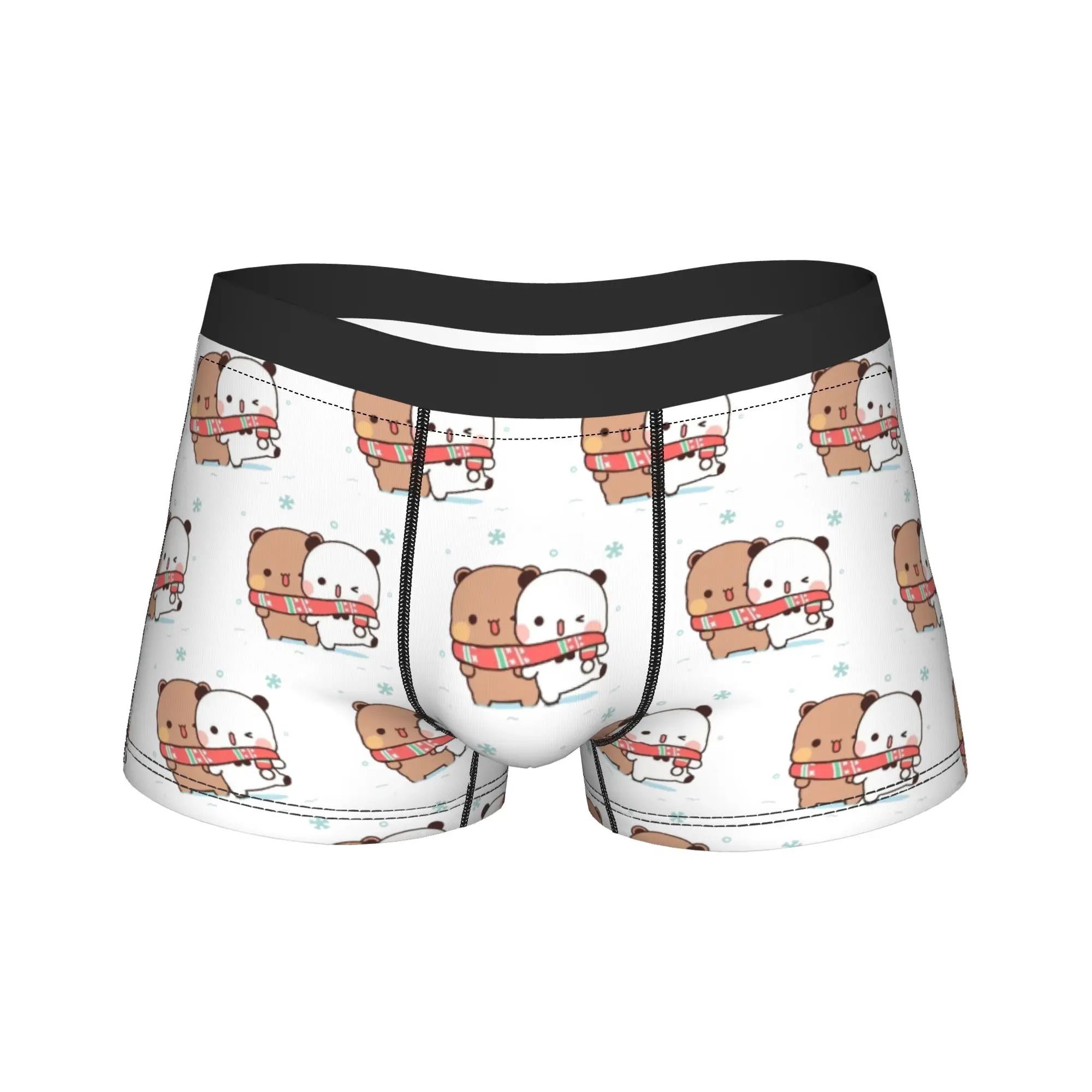 

Men's Panda Bear Couple Anime Cartoon Boxer Briefs Shorts Panties Underwear Bubu And Dudu Male Novelty Plus Size Underpants