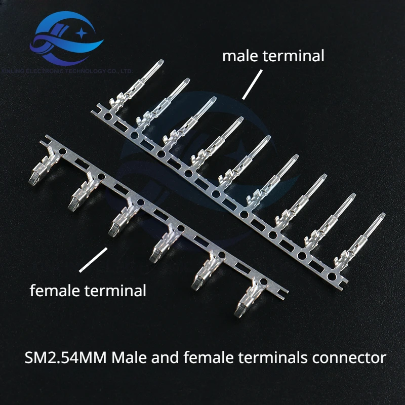 SM2.54 Cord end terminal male/female crimping end terminal reed pair connector for SM male/female shell electronic