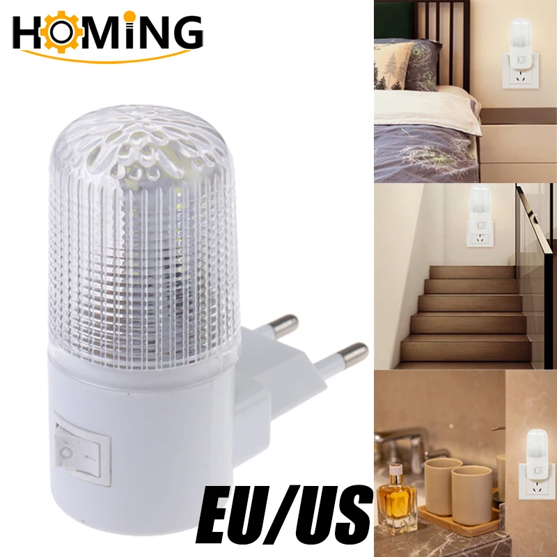 Emergency Light Wall Lamp Home Lighting LED Night Light EU/US Plug Bedside Lamp Indoor Wall Mounted Energy-efficient 4 LEDs 3W