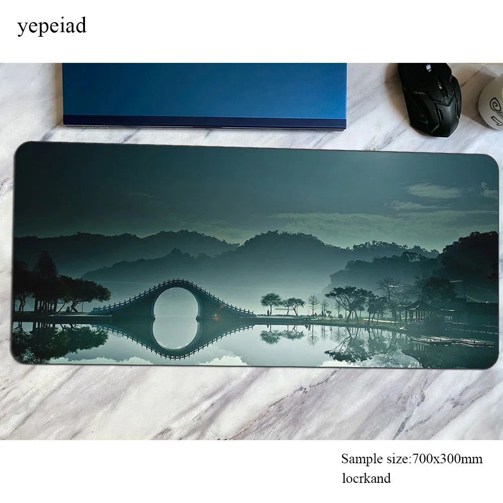 Oriental Mouse Pad Mats Building Town Computer Mouse Mat 60x30cm Gaming Accessories Gamers Easter Mousepad Keyboard Games Gamer