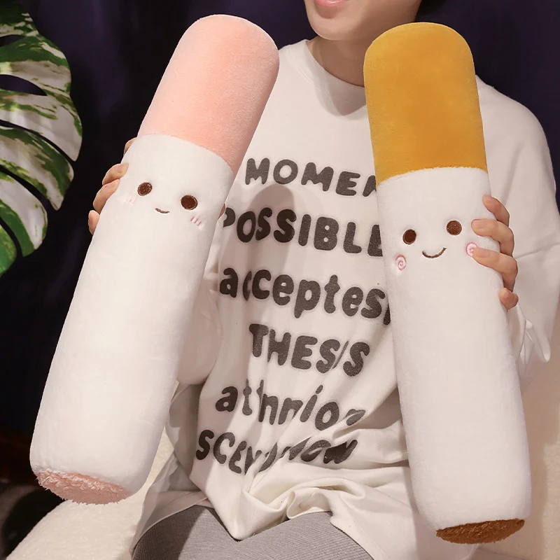 Giant Funny Smoking Cylindrical Sleeping Cigarette Long Pillow Smulation Plush Toys Fashion Boyfriend Birthday Gift