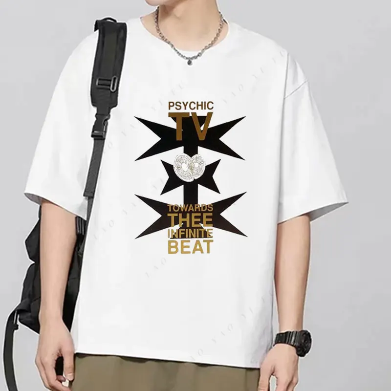 تي شيرت تلفزيوني نفسي هدية ميمي تي شيرت مضحك نمط عتيق جمالي للجنسين ألعاب عبادة الفيلم الموسيقى Y2k الملابس #4