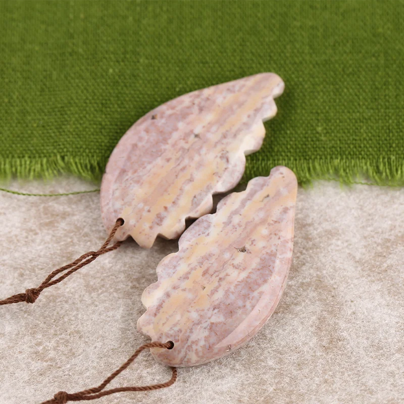 B&F Earring Drill Accessory Ocean Jasper—Fashion Handmade Natural Jewelry Charm Gift Accessories 47x24x6mm 20g