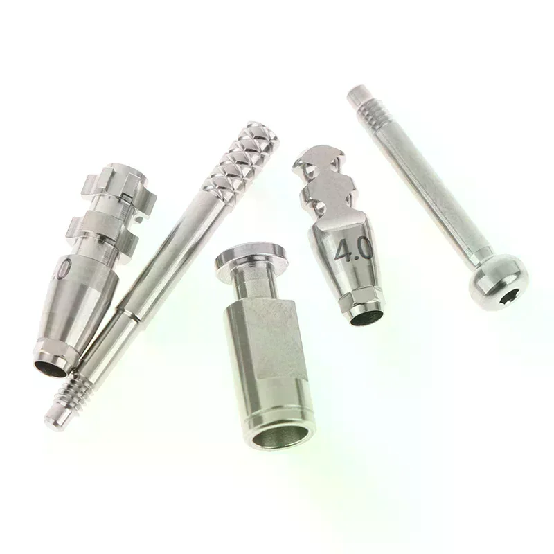 

Dental Titanium Alloy Oral Surgery Components Accessories Analog Plaster Fixture Open Tray Closed Rod Transfer Coping Abutments