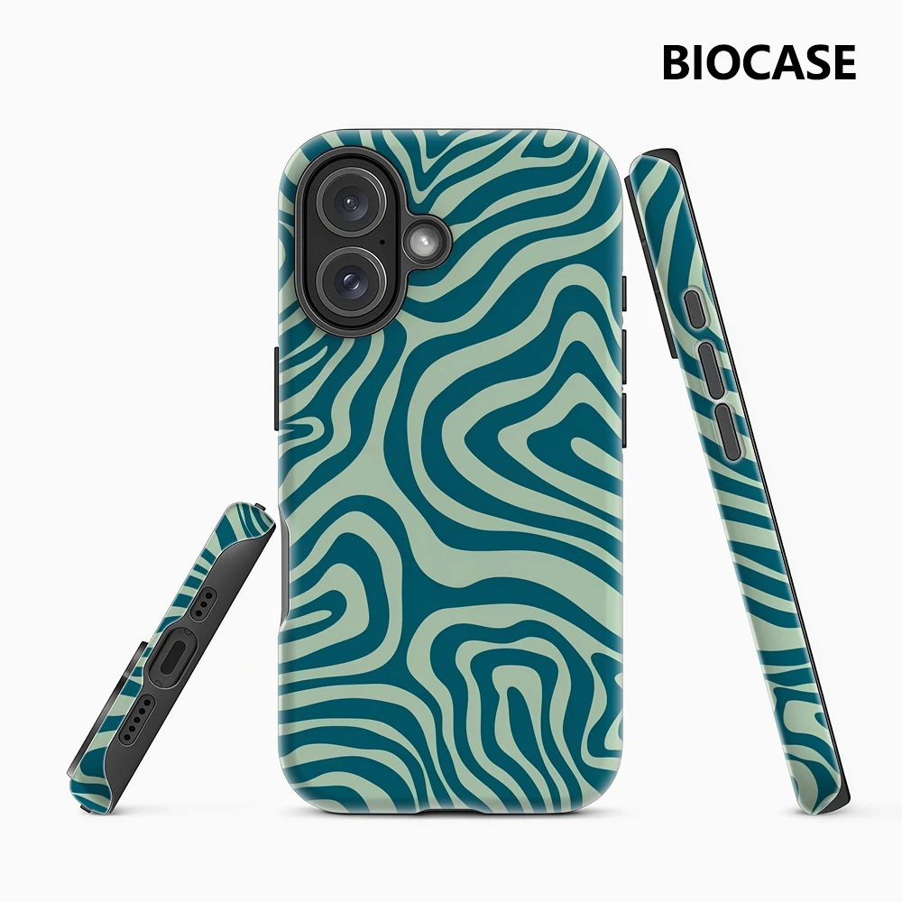 Teal Swirls IPhone 17 Must-Haves Handyhülle für IPhone 17 16 15 14 13 12 11 Pro Max Plus Doppelschichtige Rückseite
