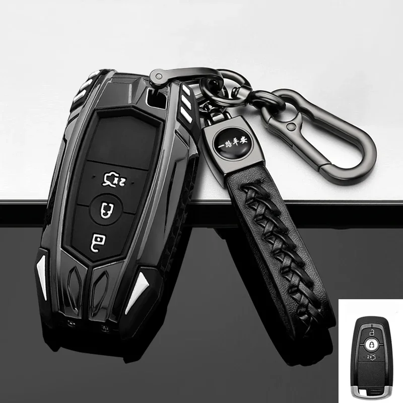 

3/4 Button Car Key Case Full Cover for Ford Fusion Mustang Explorer F150 F250 F350 EcoSport Edge S-MAX Ranger Lincoln Mondeo