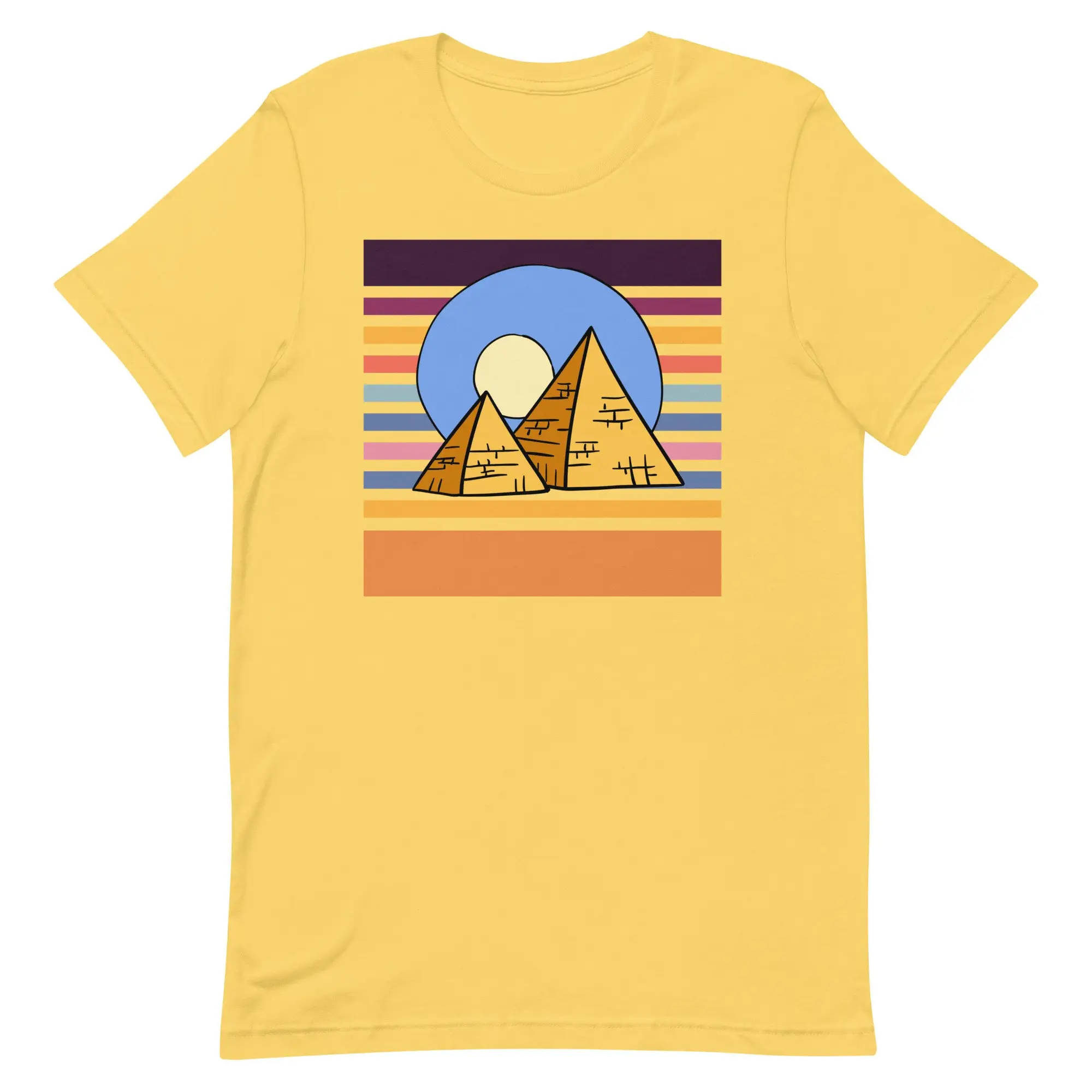 Egypt Pyramid Sunset Gradient Design Short-Sleeve Unisex T-Shirt bella canvas