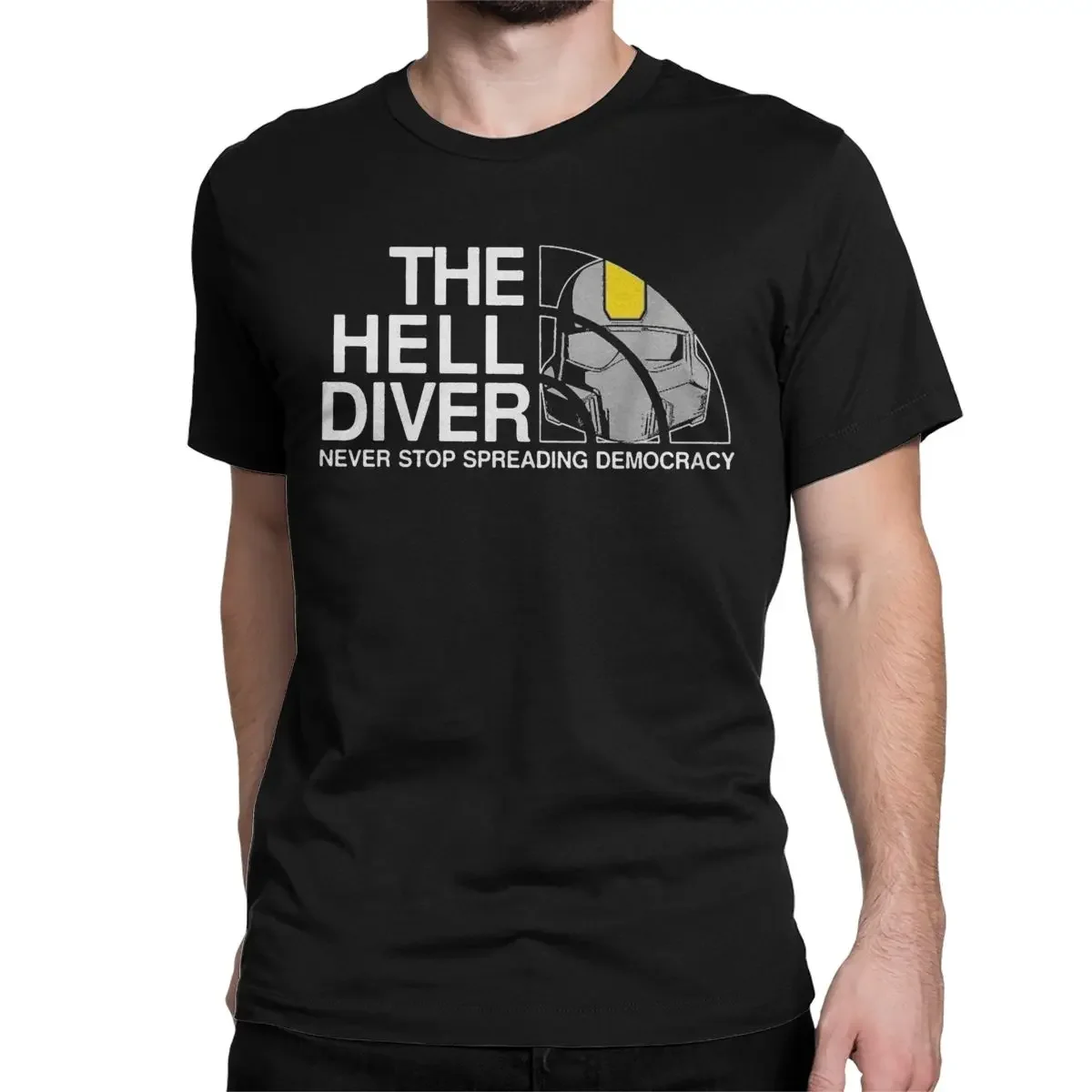 Men Helldivers Never Stop Spreading T Shirt Malevelon Creek 100% Cotton Tops Amazing Short Sleeve Crewneck Tee Shirt 6XL T-Shirt