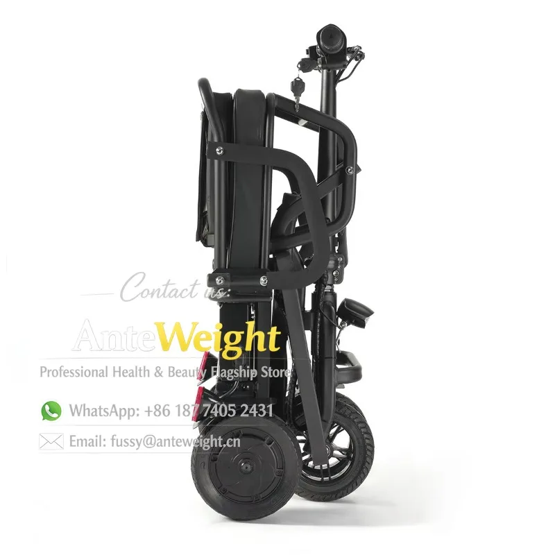 Ultra-Compact 3-Wheel Electric Scooter 300W Fast Charging for Handicapped  Mobility Scooter