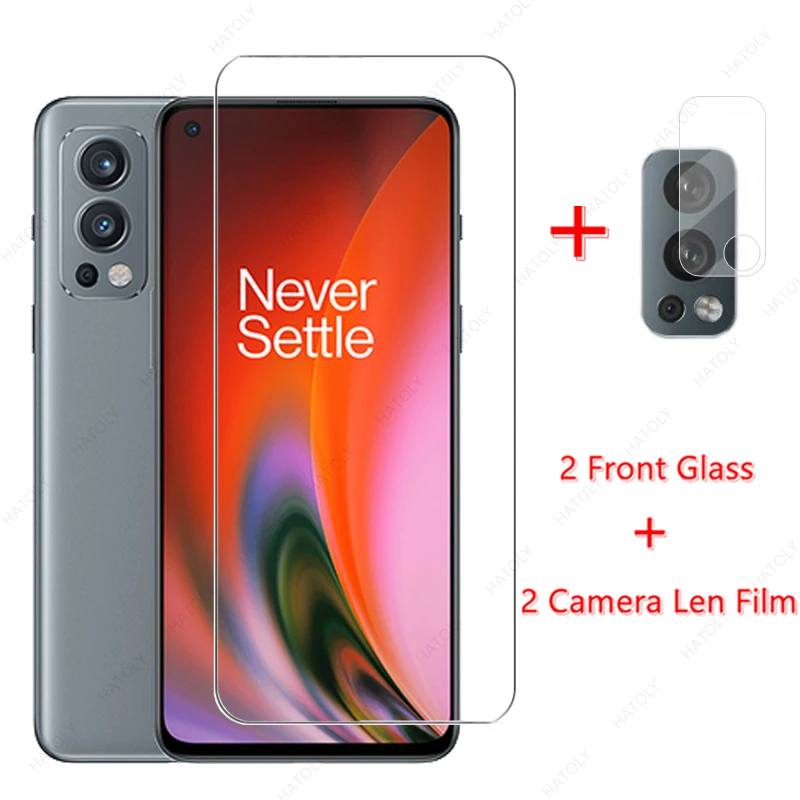 Tempered Glass for OnePlus Nord 2 5G Glass for One Plus Nord 2 5G N200 CE N10 N100 9 9R 9RT 8T Screen Protector Camera Len Film