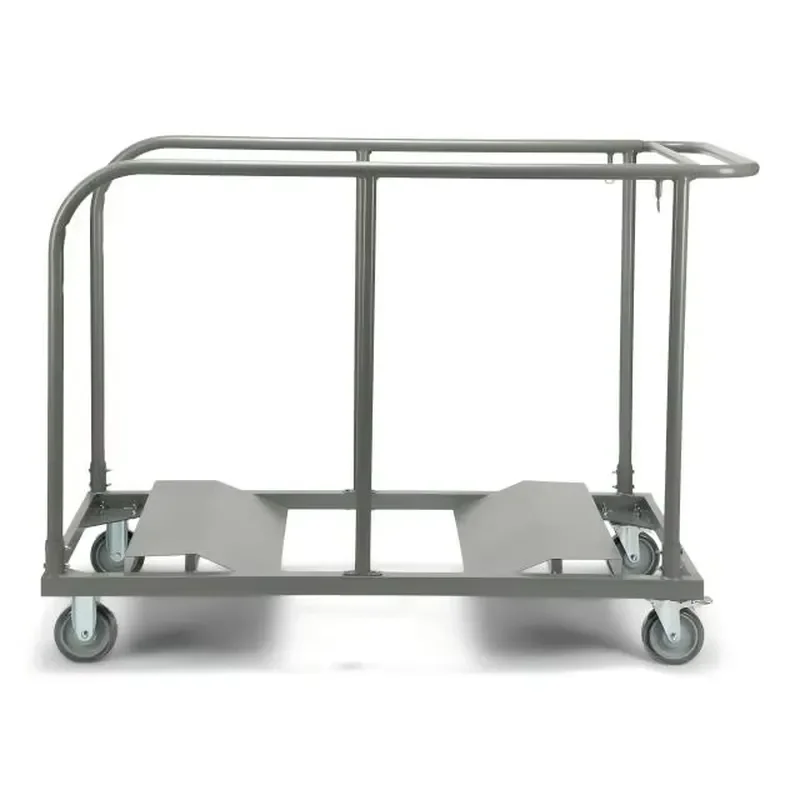 Metal Folding Table Cart with Four-Wheel Trolley Truck Customizable OEM Support