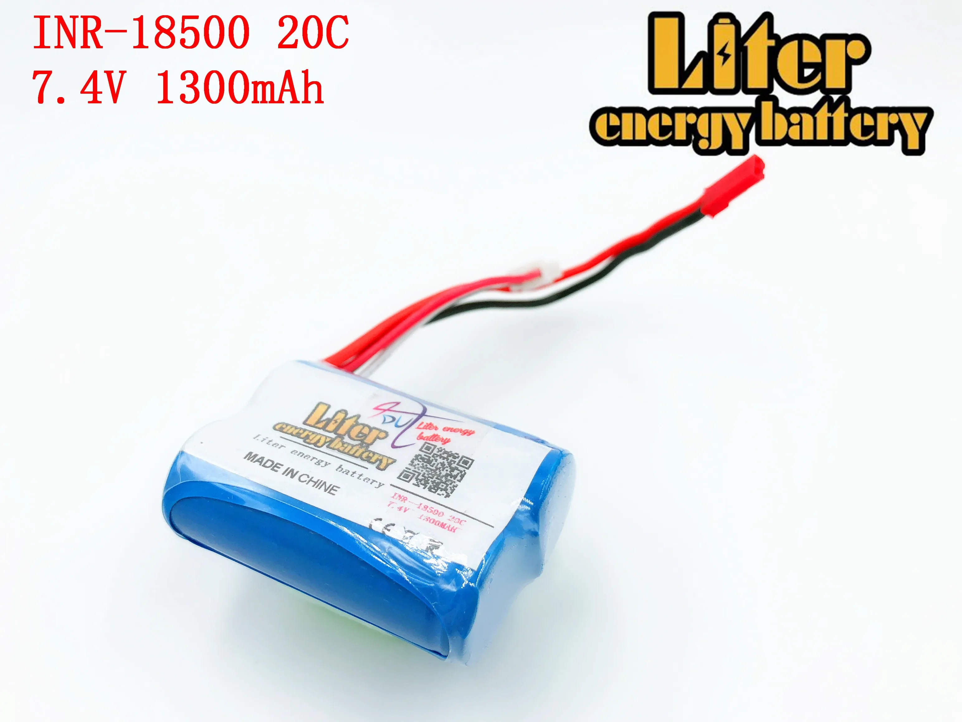 Liter energy battery 7.4V 1300mah 20C 18500 emote control helicopter power lithium battery rechargeable battery pack