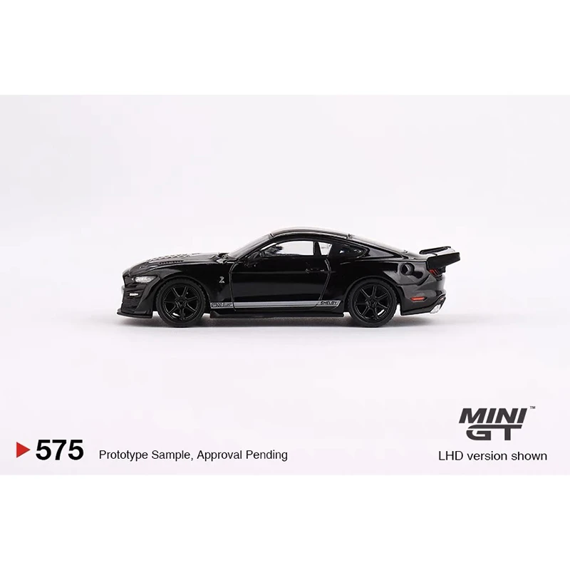 MINIGT 575 In Stock 1:64 Shelby GT500 Dragon Snake Black Diecast Diorama Car Model Toys