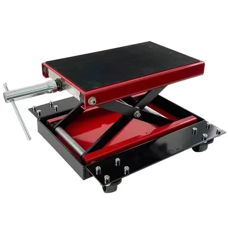 

Motorcycle Repair Lift Platform Scissor Lift with Sockets and Hand Crank Frame Repair Jack Specification