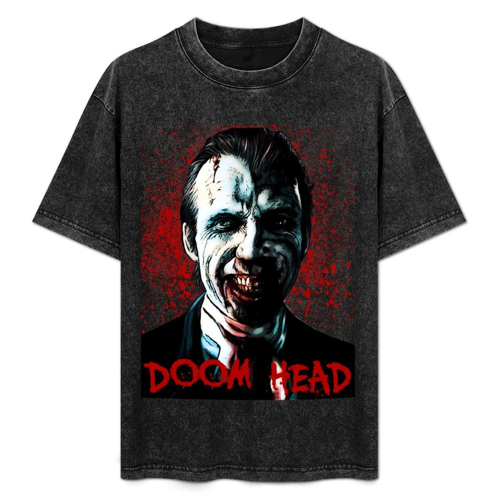 Doom head T-Shirt sweat quick-drying mens cotton t shirts