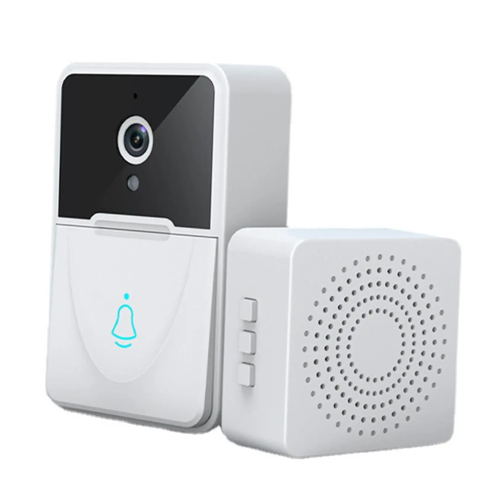 Recarregável Wireless Door Bell, WiFi Intercom, Home Chime Camera, Two Way