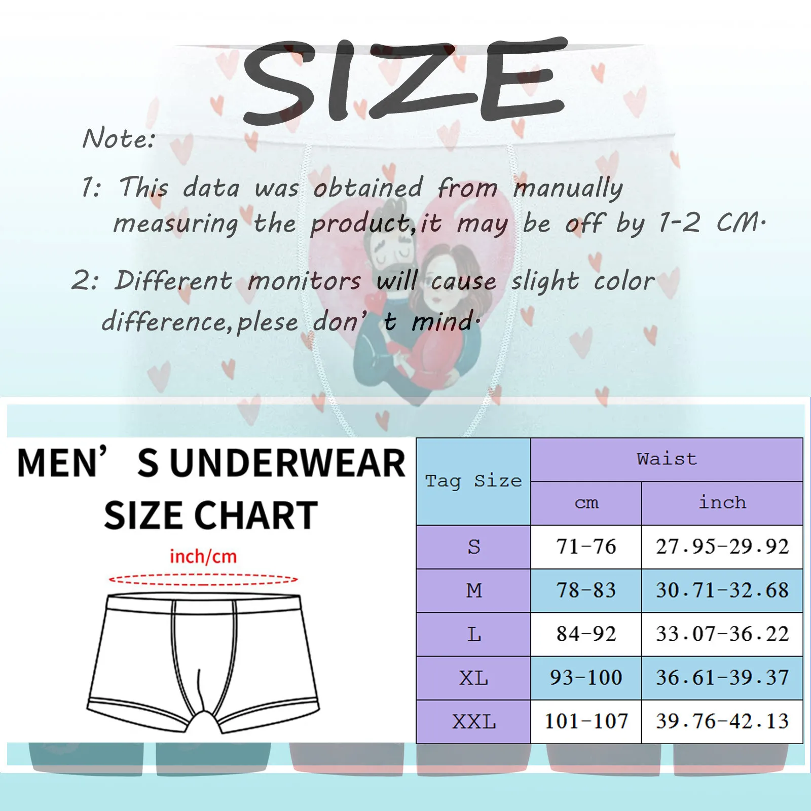 #SNew Sexy Women Men Funny Underwear Valentine\'s Day Printing Plus Size Boxer Underpants Mid High Waist Physiological Underpants