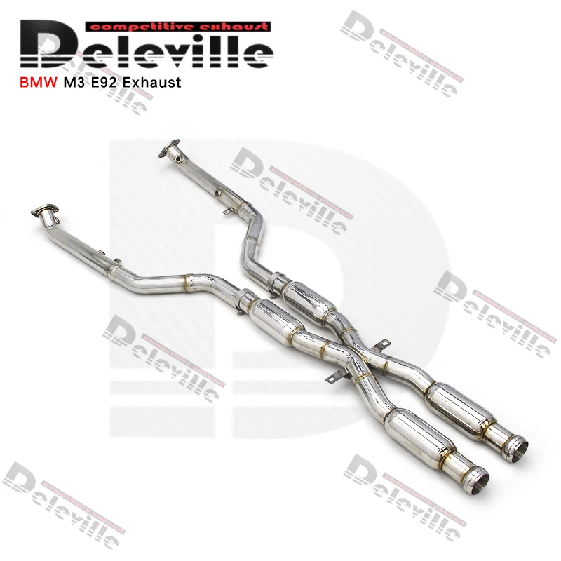 Deleville Racing Car Exhaust System Equal Length Mid Pipe  for BMW M3 E92 V8 4.0L 2008-2013 304 Stainless Steel Exhaust Pipes
