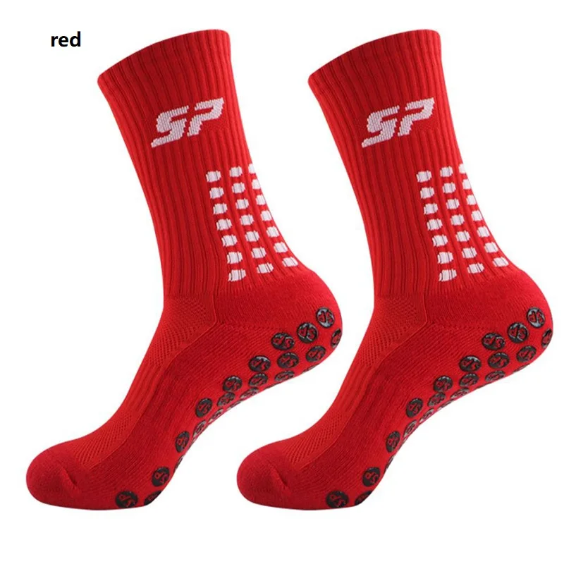 1 Pairs New Men Women Soft Breathable Anti-slip Football Socks Running Soccer Basketball Cycling Sports Grip Socks