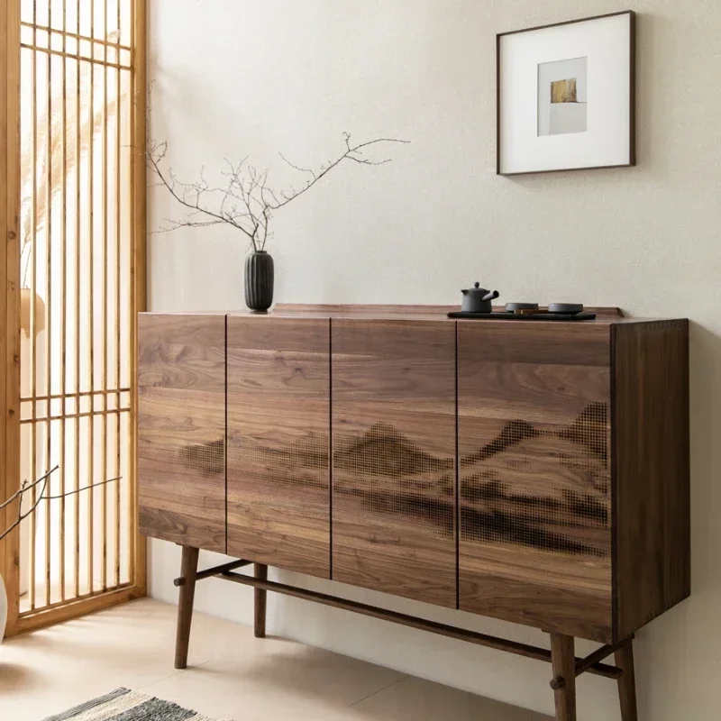 

Черный орех из массива вина, боковой вход, новый китайский пейзаж