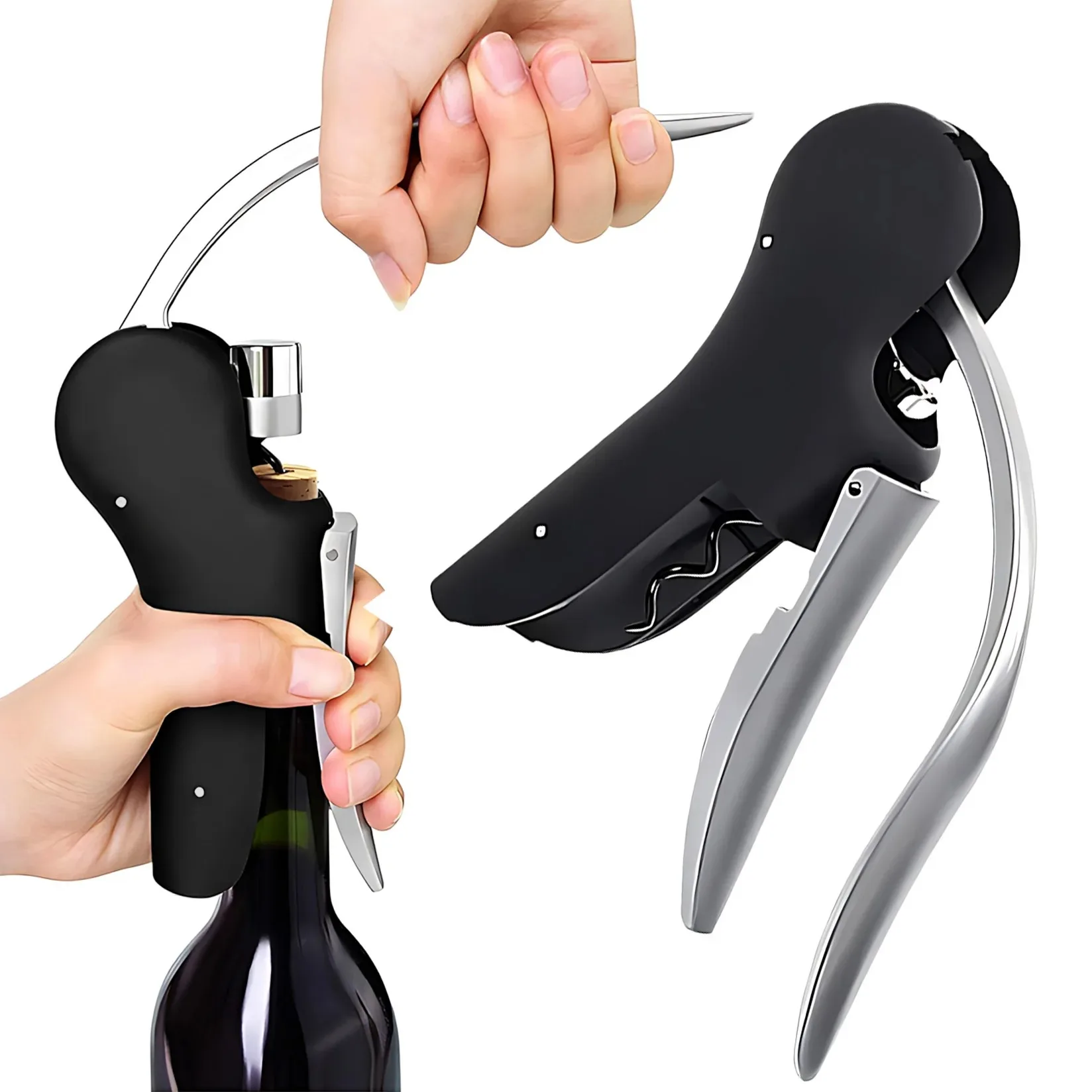 Convenient Bottle Openers Wine Tool Set Foil Cutter Bar Lever Corkscrew Cork Drill Lifter Kit Kitchen Accessories