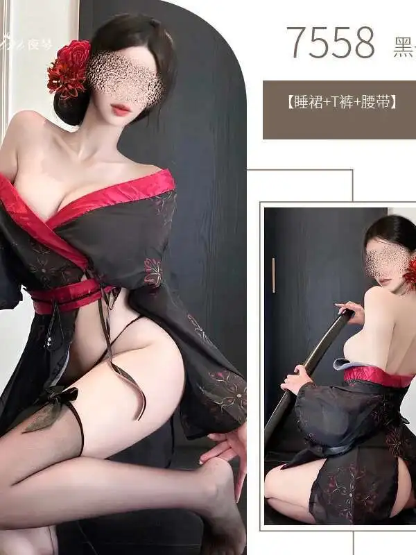 Sexy stile antico puro desiderio uniforme stampato abito kimono elegante scollo a V canotta mini abito maglia pizzo trasparente 2025 nuove magliette PYV8