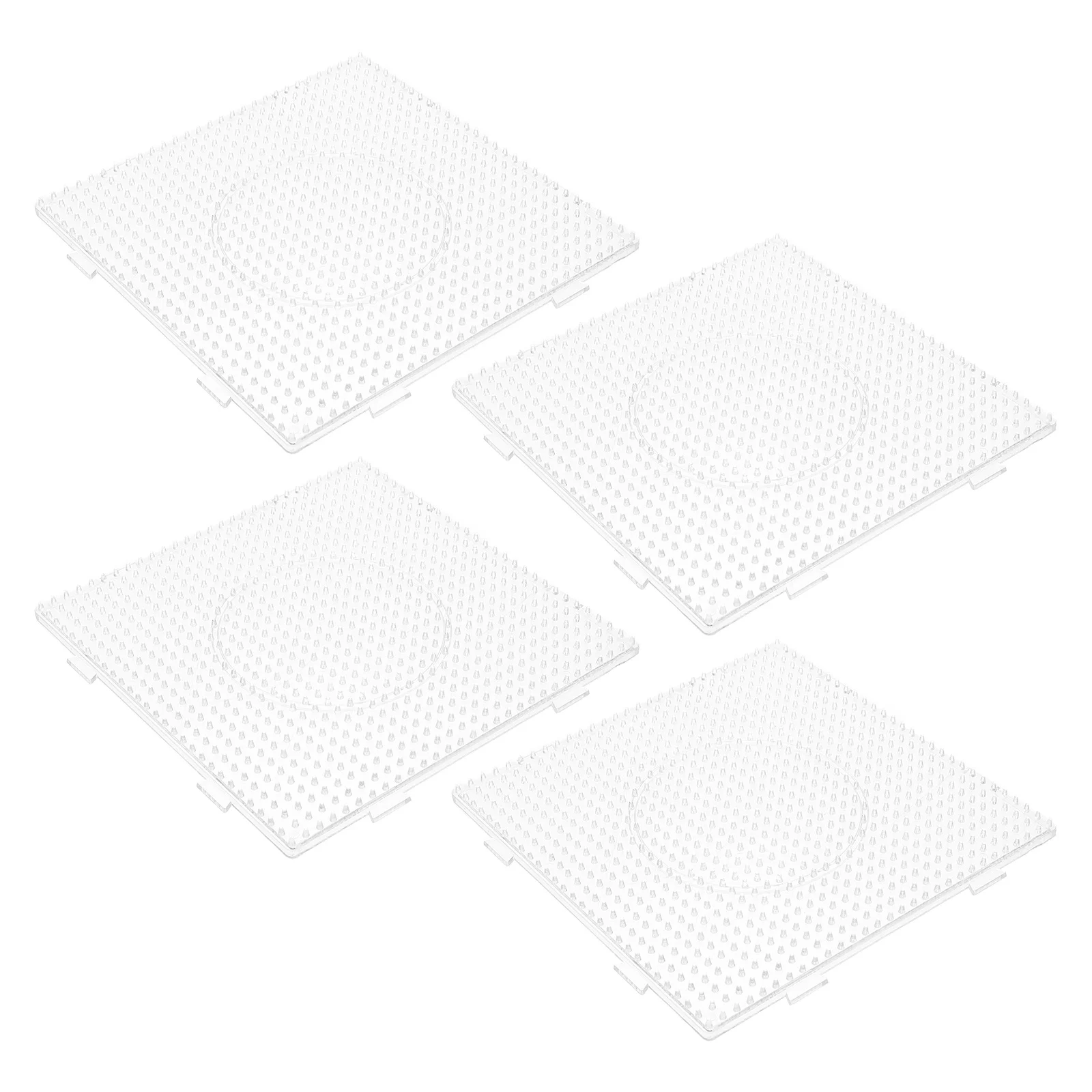 

4Pcs Large Clear Acrylic Square Beads Pegboards Fuse Beads Template for DIY Craft Kids Teens DIY Craft Accessories