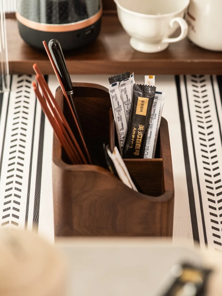 

Real Wood Coffee Storage Box Tea Bag Organizer Tube Vintage Sle Handmade Kitchen Accories Tool Bin for Coffee Lovers