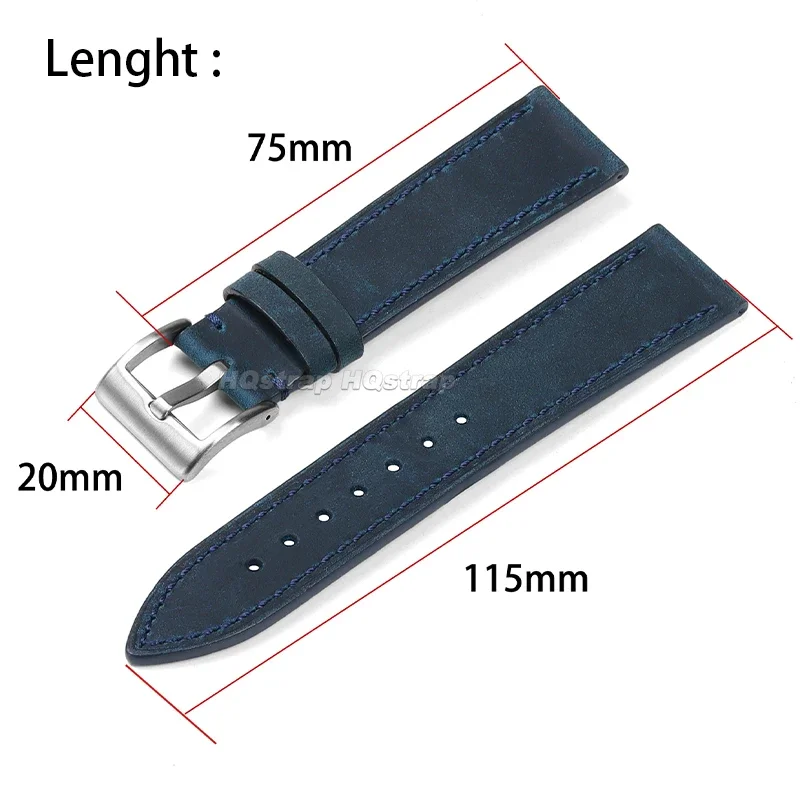 세이코용 가죽 스트랩, 오메가 빈티지 소가죽 시계 밴드, 퀵릴리즈 팔찌, 부드럽고 편안한 손목 밴드, 18mm, 20mm, 22mm