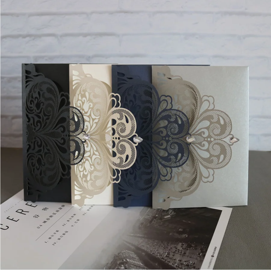 newly arrivals  Wedding Card Invitation Best Selling laser Cut Wedding Cards design