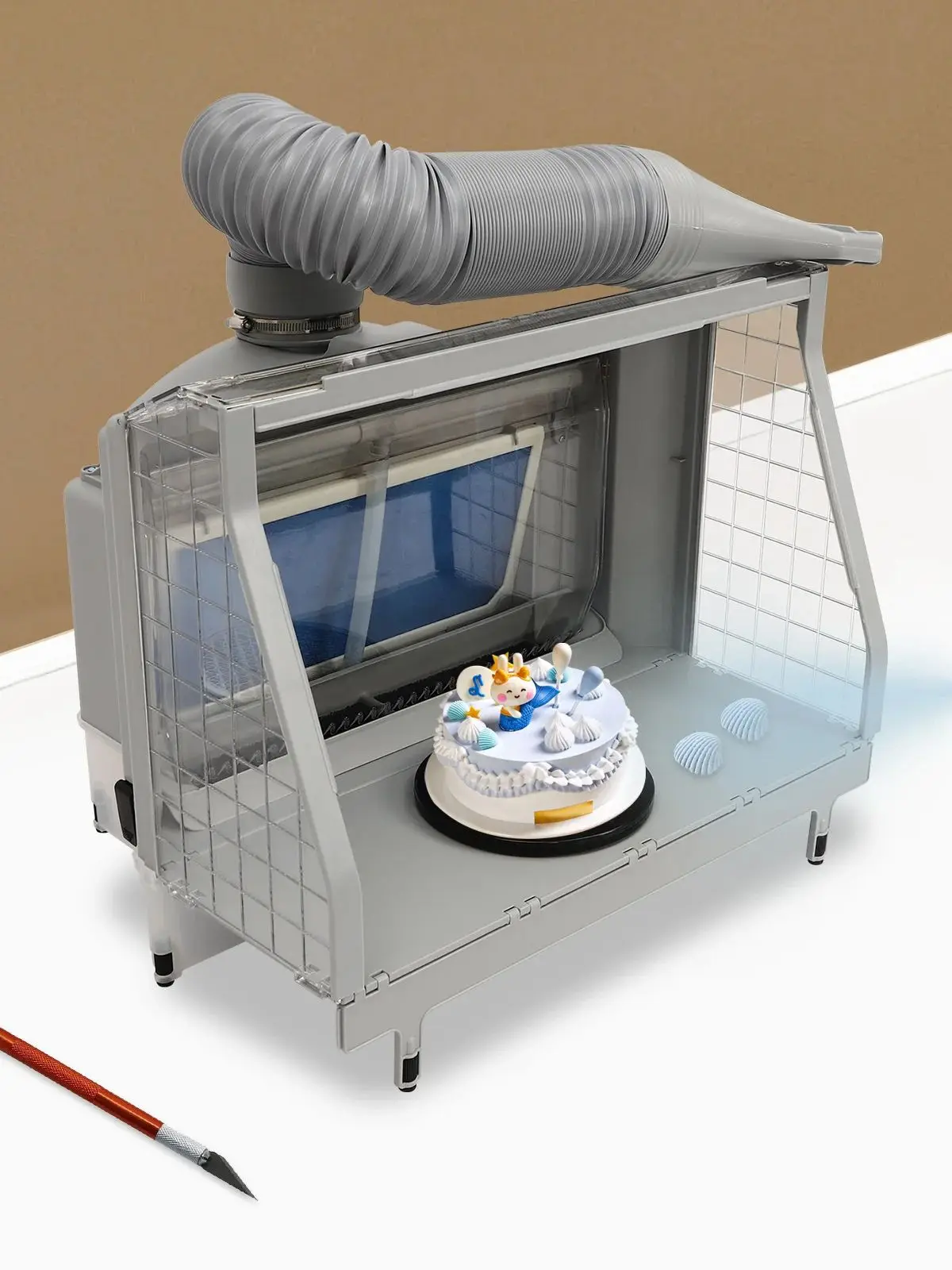 Verfspuiten Werkbank Model Schildertafel Negatieve druk Verfspuiten Watergordijn Dubbele filtratie voor modelauto's, doe-het-zelf - afbeelding 2