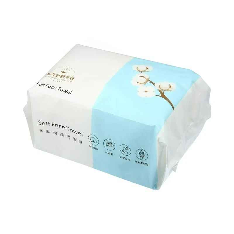 

Pack of 60pcs Disposable Face Towel Tissue Wet and Dry White 7.87"x5.91"