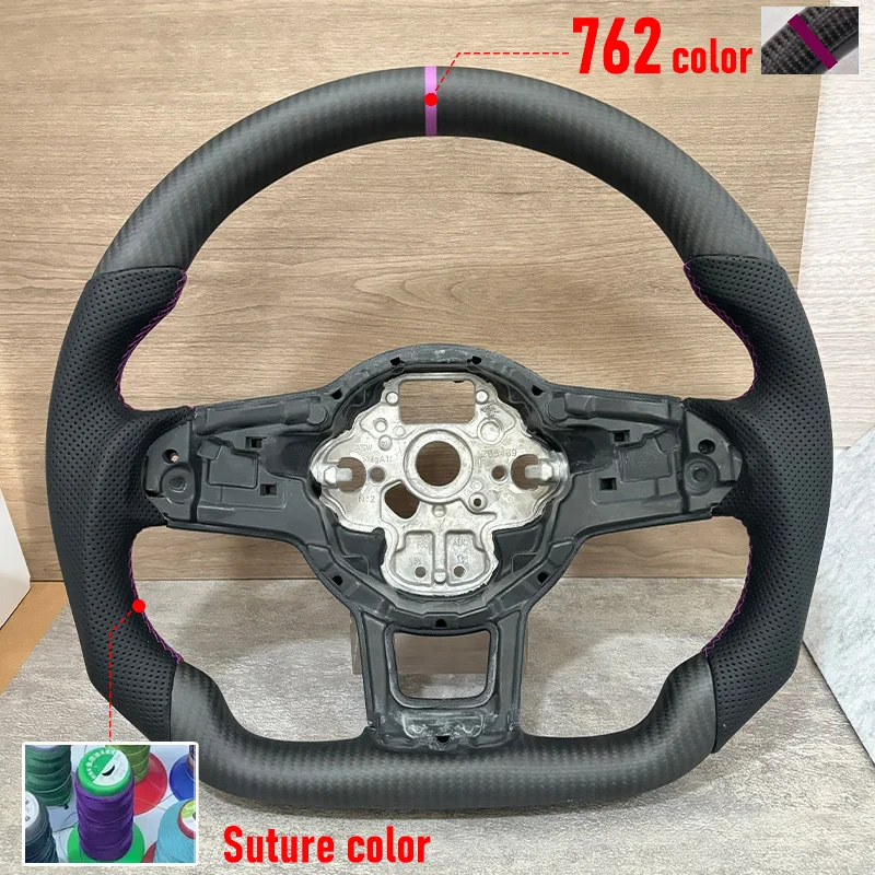 Matte Carbon Fiber Steering Wheel leather Alcantara For Volkswagen Golf 7 7.5 GTI GTD GTE R 2013-2020 Polo GTI Tiguan Passat DSG