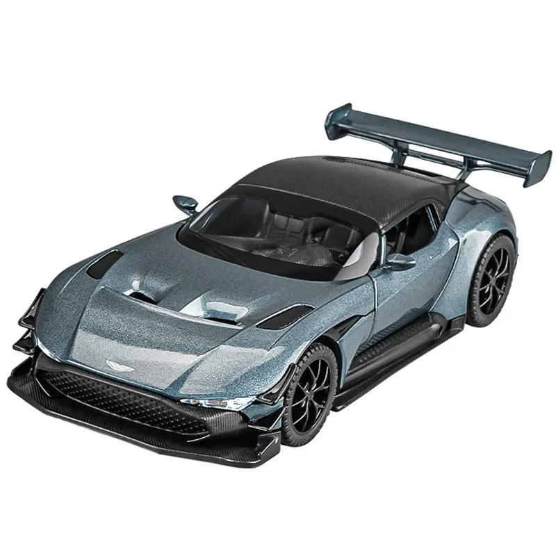 Aston martin vulcan-ダイキャスト金属合金スポーツカー,1:32シミュレーションモデル,音と光,コレクション,子供のおもちゃのギフト
