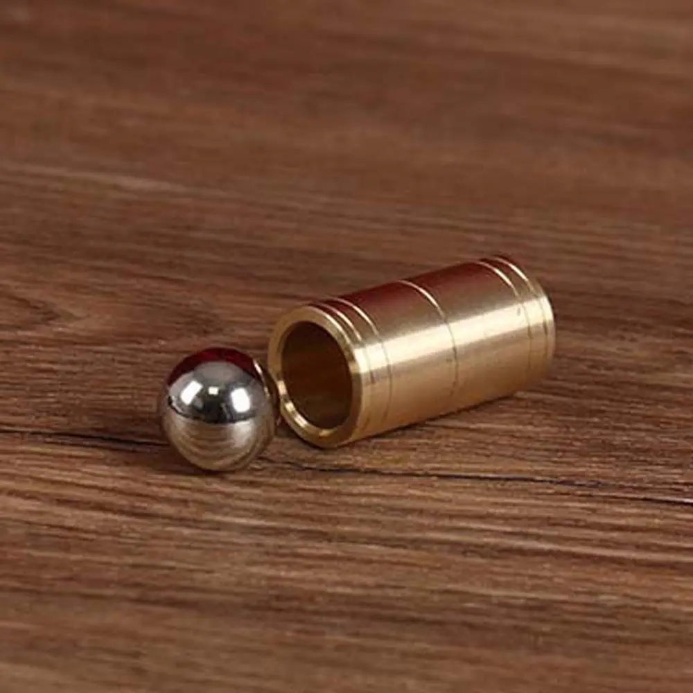 Bola de acero y tubo para trucos de magia, bolas mágicas para mentalismo, Rises Falls, truco, fregadero, magia de latón misteriosa