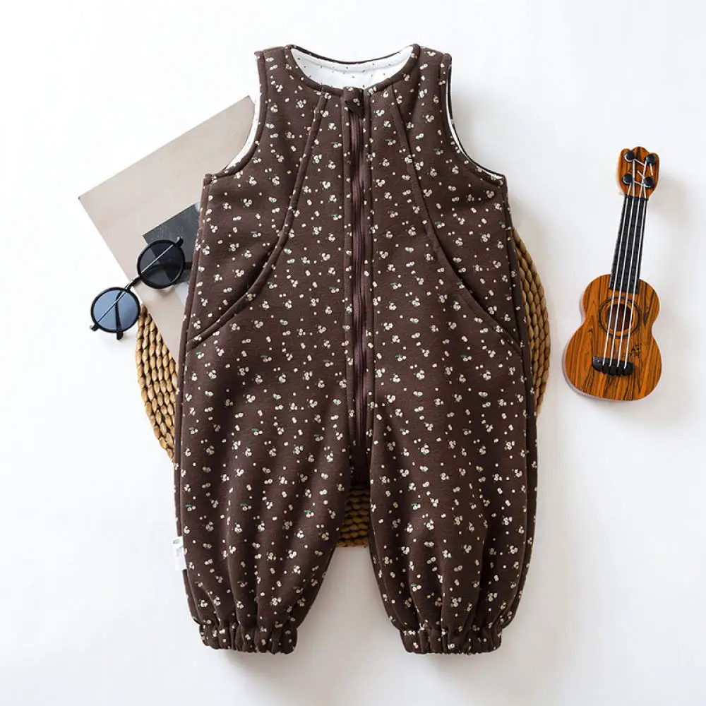 Baby Winter Warm Jumpsuit Thickened Cotton Overalls Unisex Romper Infant Clothes Zipper Crotch For Outdoor Fashion