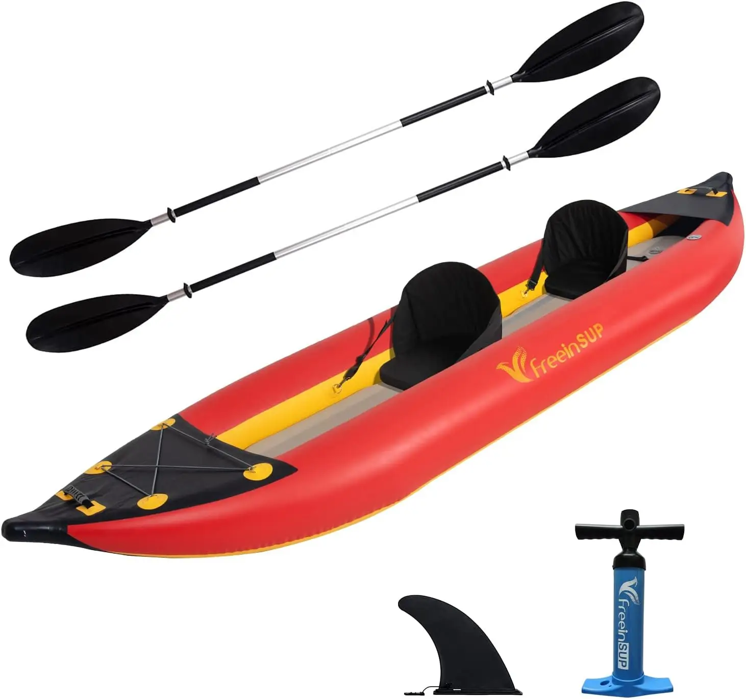 

Kayak|Emergency Boat| 1-2 Person Professional Series Lightweight Inflatable Kayak Sit-in Kayak Set with Paddle | Seat | F