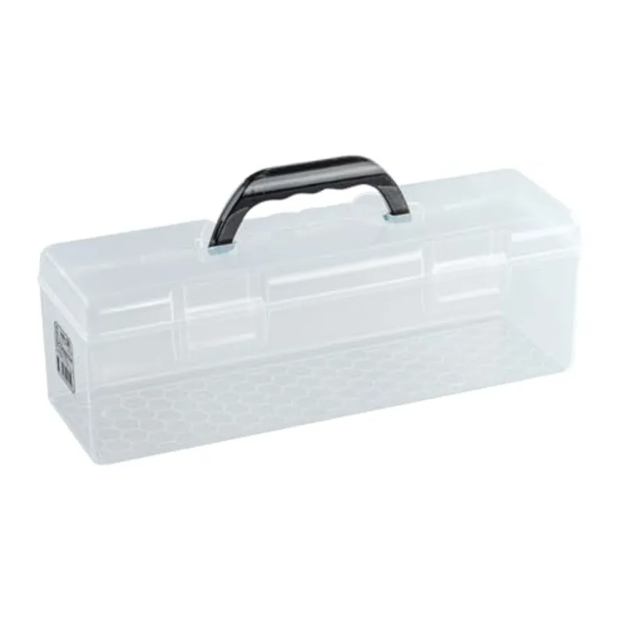 

Plastic Storage Container with Lid Clear Craft Tool Art Supply Sewing Organizer Box with Handle Storage Bin for Paint Brush Car