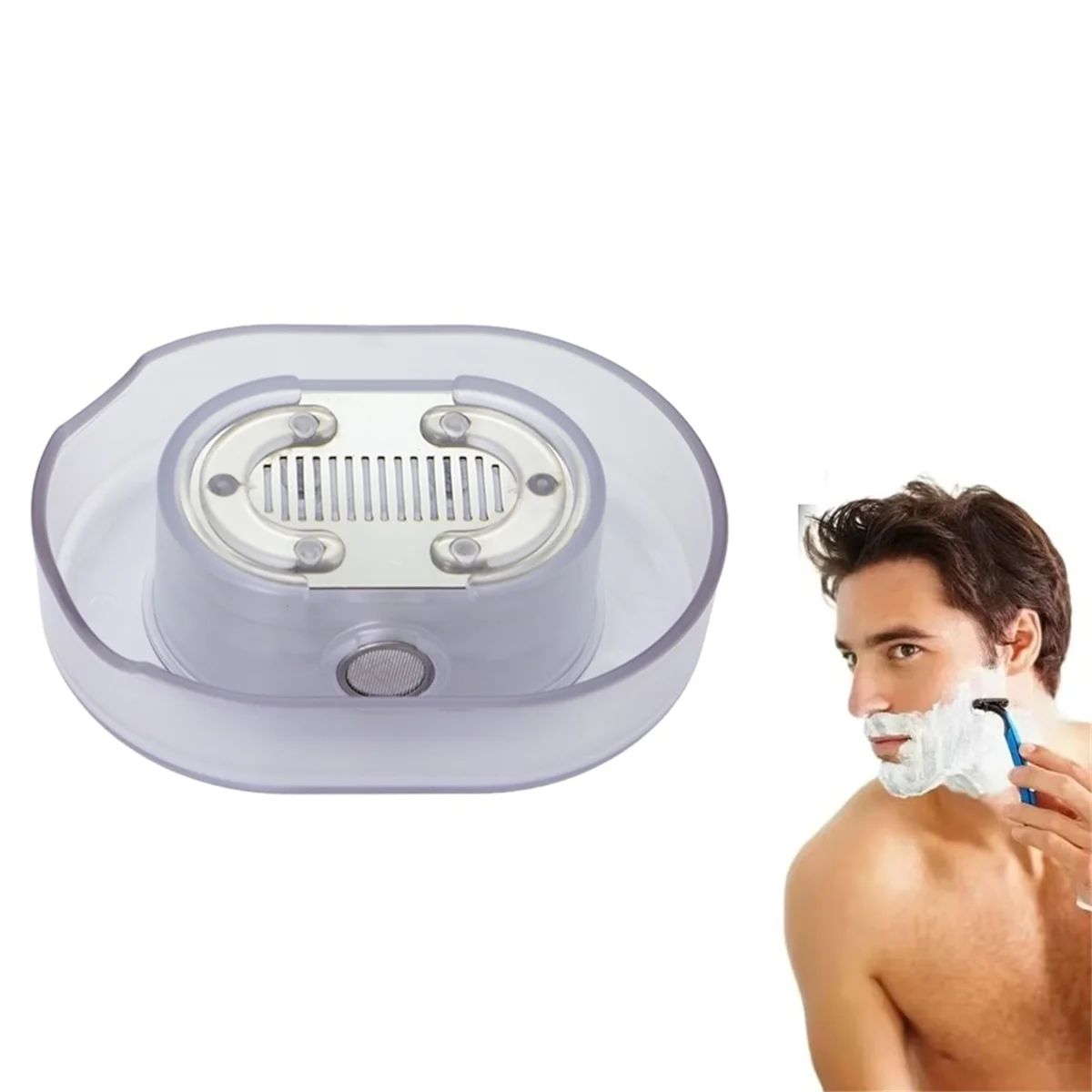 حار لمعظم شفرات الحلاقة الرأس الأنظف لا بطاريات الحلاقة شطف البلاستيك بكفاءة ماكينة حلاقة تخزين الرف