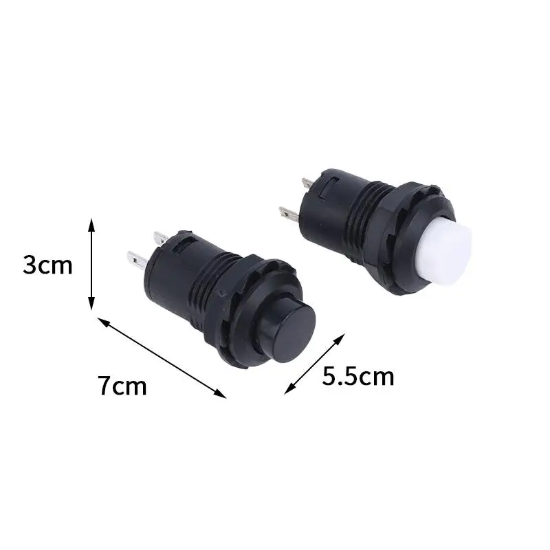 DS-428/427 Momentan-Drucktastenschalter – 10 Stück, 12 mm, AUS-EIN, 3 A/125 VAC, 1,5 A/250 VAC, selbstverriegelnd