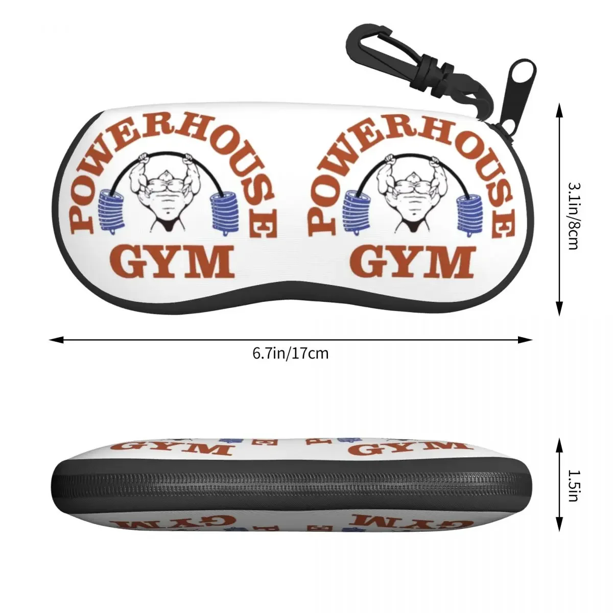 Custom Powerhouse Fitness Gym No Pain No Gain Glasses Case Cool Shell Eyeglasses Case Sunglasses Box